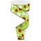 1.5" Multi Glitter Dots Ribbon: Lime Green, Red, White (10 Yards)